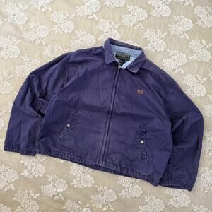 Vintage 90s Knightsbridge Purple Cotton Harrington Jacket Size Large